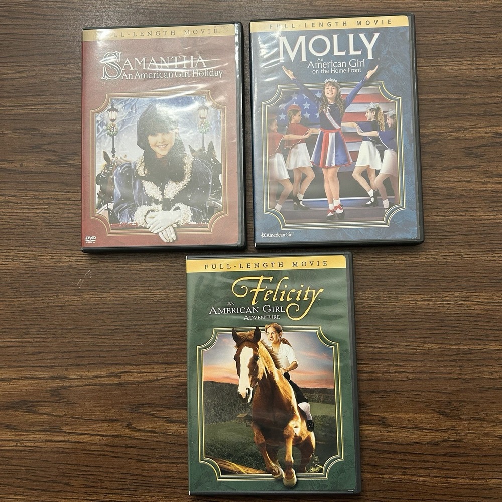 American Girl DVD Lot Of 3 Molly Felicity Samantha Full Length Movies Excellent